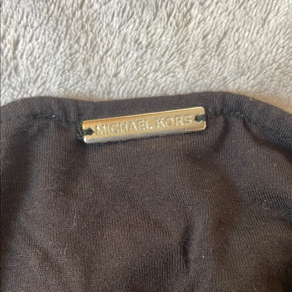 Michael Kors Black Fitted Long Sleeve Blouse